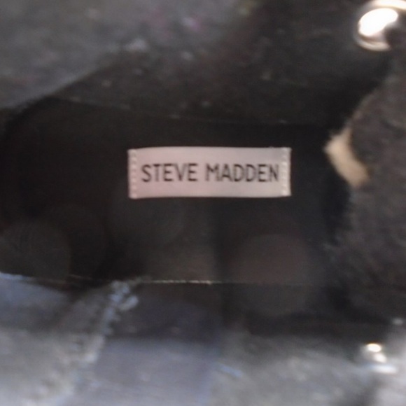 Women's Steve Madden Faux Fur Platform Hi-Tops: Green/White, Sz. 10M - Picture 6 of 8